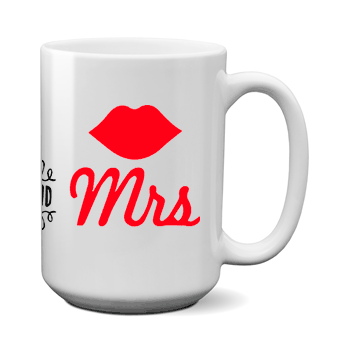 Печать на чашке Mrs & Mr, Печать на футболках, чашках, кепках. Индивидуальный дизайн