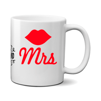 Печать на чашке Mrs & Mr, Печать на футболках, чашках, кепках. Индивидуальный дизайн