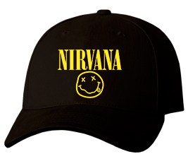 Печать на кепке промо Nirvana, Печать на футболках, чашках, кепках. Индивидуальный дизайн