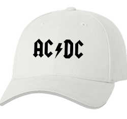 Печать на кепке промо AC DC, Печать на футболках, чашках, кепках. Индивидуальный дизайн