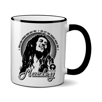 Печать на чашке Bob Marley, Печать на футболках, чашках, кепках. Индивидуальный дизайн