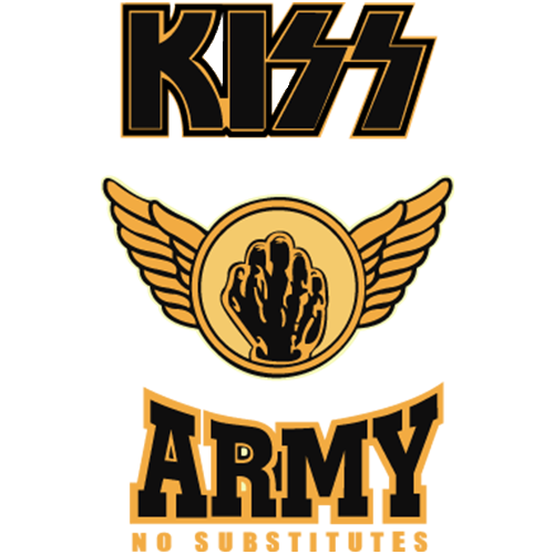 Печать на футболке Kiss Army, Печать на футболках, чашках, кепках. Индивидуальный дизайн