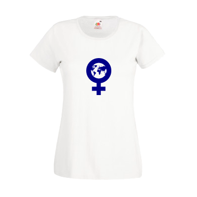 Друк на футболці Жіночій світ, Друк на футболках, чашці, кепці. Індивідуальний дизайн