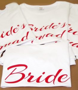 Печать на футболке Свадьба