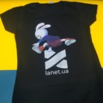 Быстра печать на футболках. Печать для Lanet.ua. Быстрый интернет. Печать логотипа на футболке. Срочная печать логотипа.